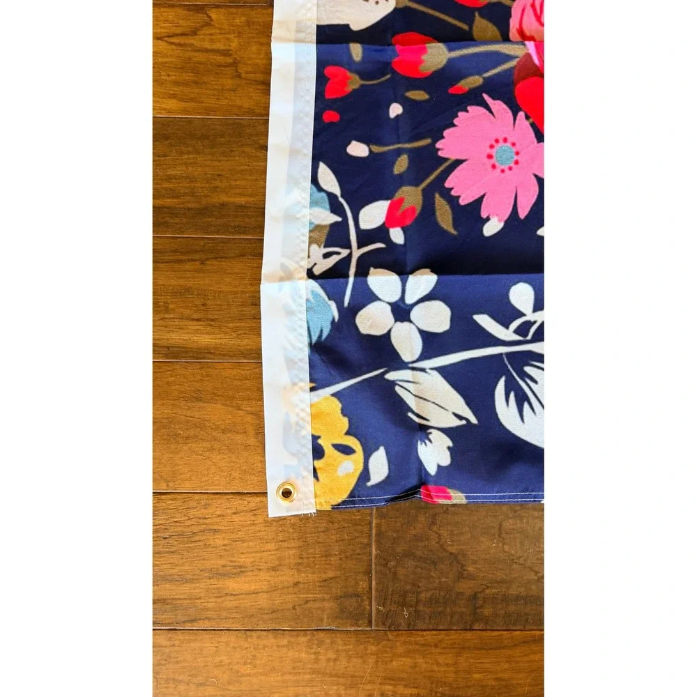 Alpha Phi Sorority Floral Flag 3'x5' Banner Greek Life Dorm Decor Navy OS Multi